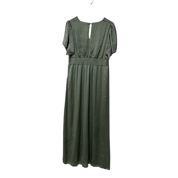 BALTIC BORN WOMENS SIZE XXLARGE PRAGUE SATIN MAXI DRESS GREEN NEW - Picture 5 of 13